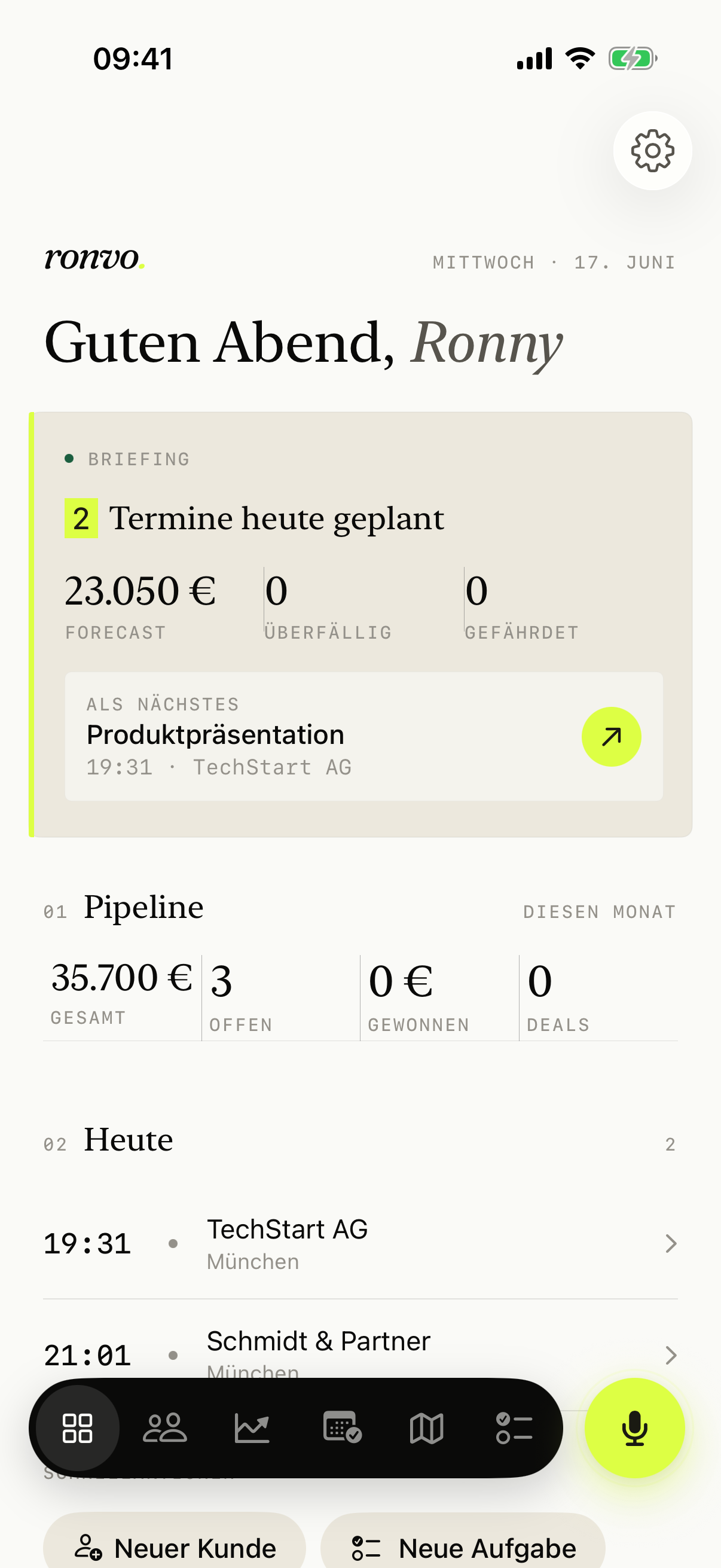 Ronvo Dashboard